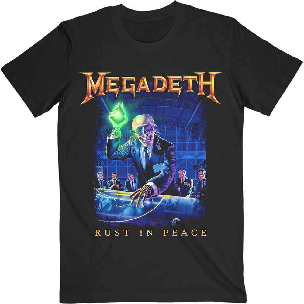 Megadeth - Rust In Peace Tracklist Herren TShirt - Schwarz